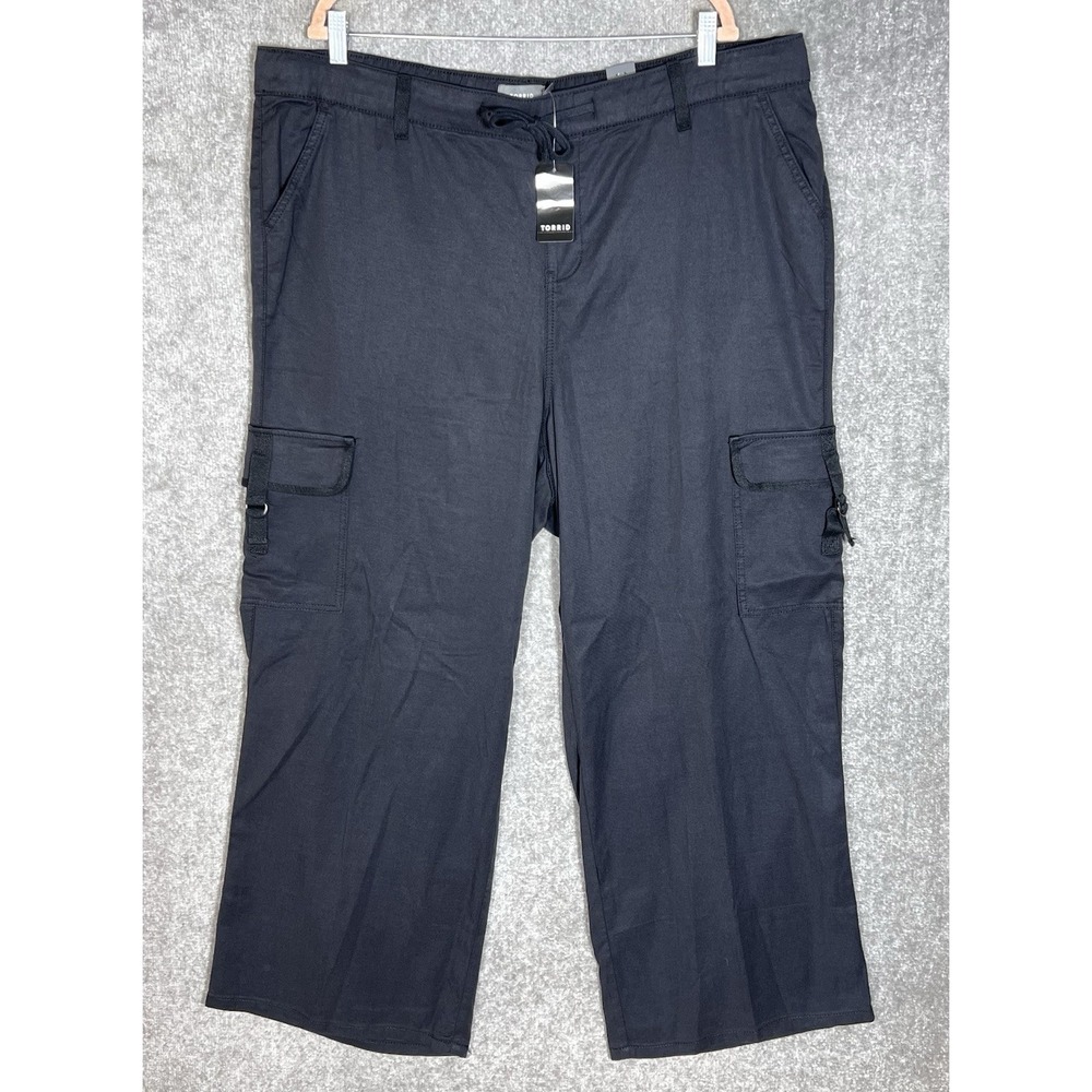 torrid Black Wide Leg Cargo Jumpsuit Pants